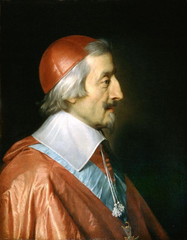 Cardinal Richelieu of France was the uncle and mentor of Marie de Vignerot. A portrait of Cardinal Richelieu, 1642, by Philippe de Champaigne. (Public Domain)