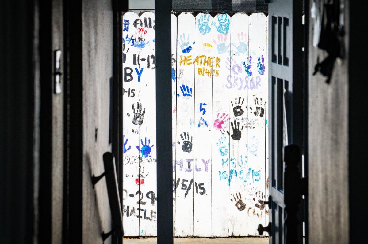The back door area of the Waymakers children's shelter in Laguna Beach, Calif., on March 6, 2023. (John Fredricks/The Epoch Times)