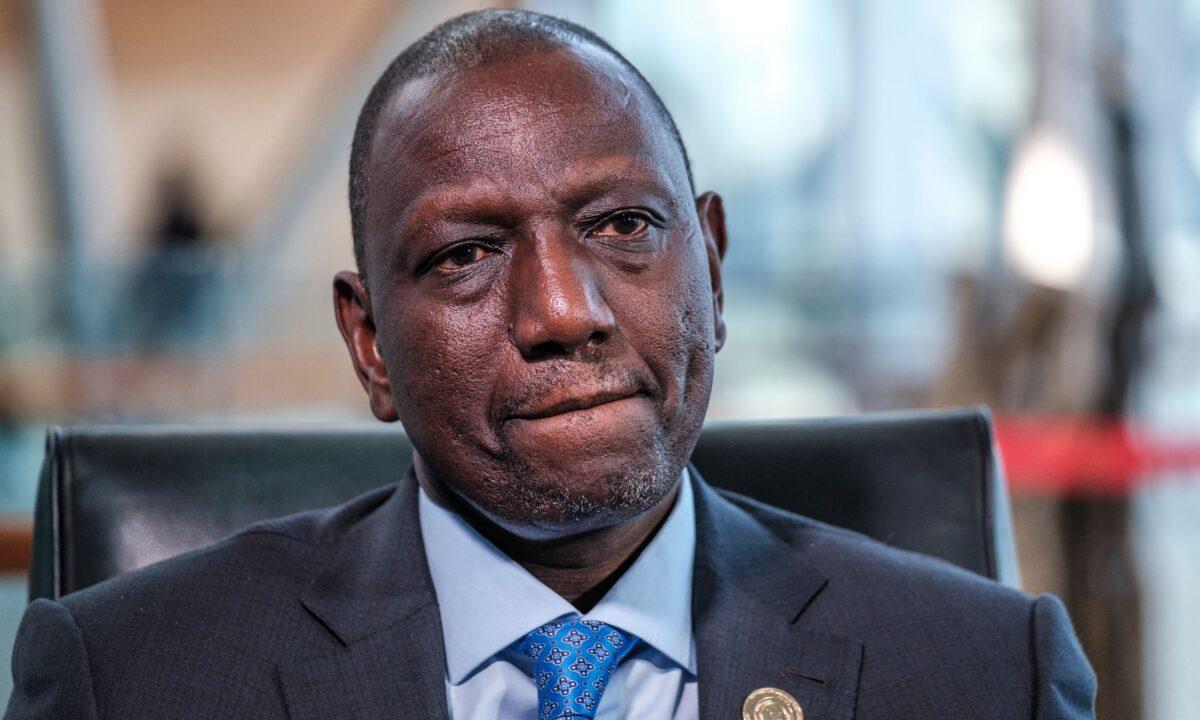 Kenyan President William Ruto at the African Union headquarters in Addis Ababa, Ethiopia, on Feb. 19, 2023. (Eduardo Soteras/AFP via Getty Images)