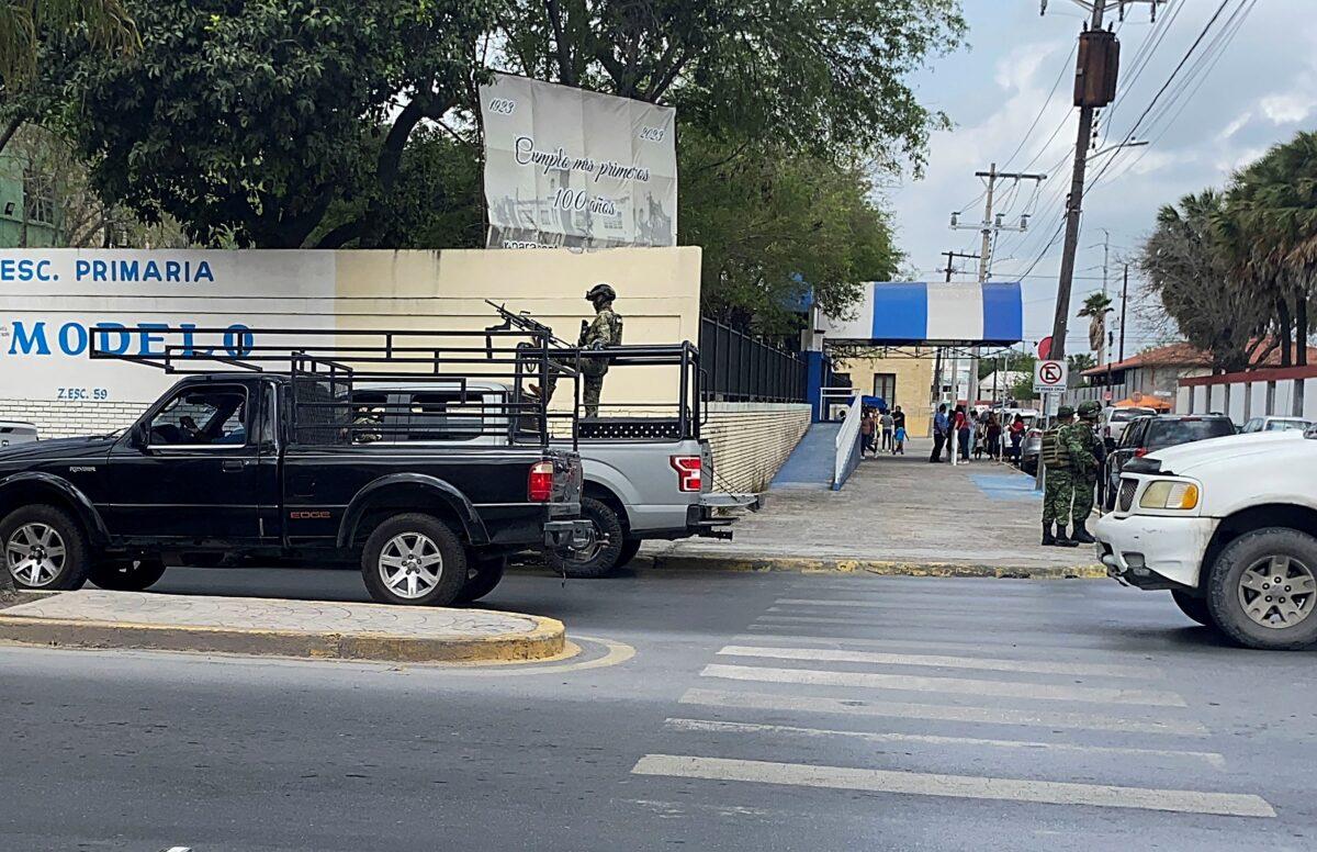 Mexican authorities search for evidence to locate four Americans who were shot by gunmen and then kidnapped shortly after crossing the border from Brownsville, Texas, to Matamoros, Mexico, on March 6, 2023. (Stringer/Reuters)