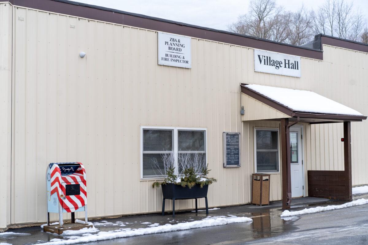 The village hall in Otisville, N.Y., on March 1, 2022.