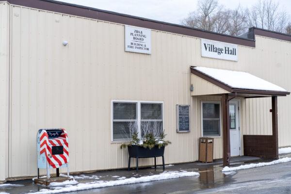 The village hall in Otisville, New York, on Mar. 1, 2022. (Cara Ding/The Epoch Times)