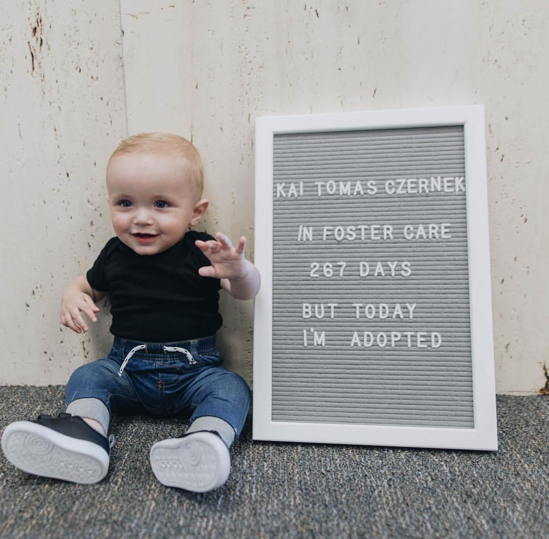 Kai, nine months old, on his adoption day. (Courtesy of <a href="https://www.instagram.com/kirstinczernek/">Kirstin Czernek</a>)