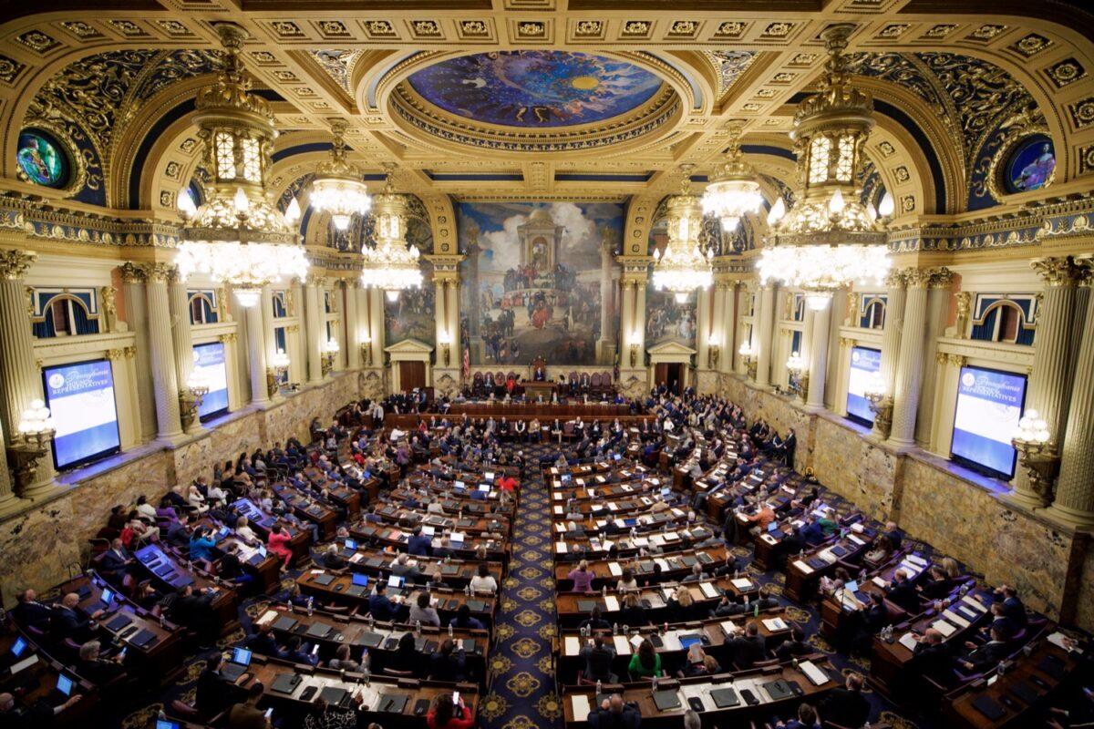 Gov. Josh Shapiro presents his first budget in the Pennsylvania House chamber in Harrisburg, Pa., on March 7, 2023. (Commonwealth Media Services)