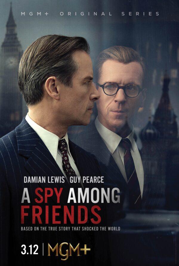 Kim Philby (Guy Pearce) was once a close friend of M16 intelligence officer Nicholas Elliott (Damian Lewis) in "A Spy Among Friends." (MGM+)