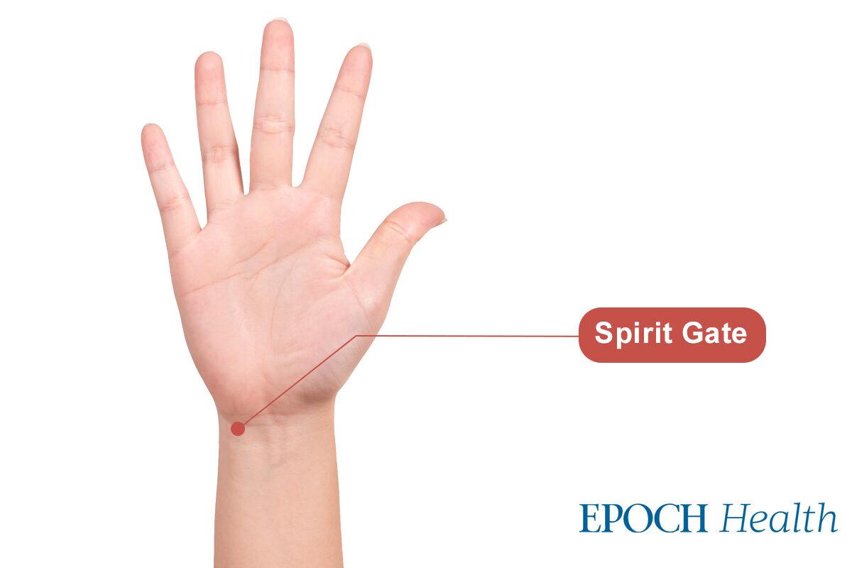 Spirit Gate acupoint. (The Epoch Times)