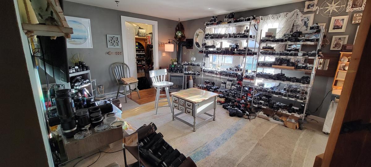 There are cameras stacked in every part of their apartment. (Courtesy of Fridrik)