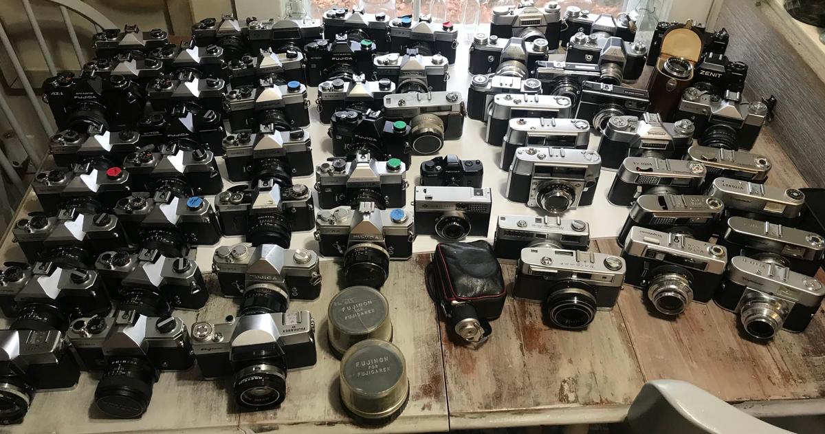 A part of the camera collection. (Courtesy of Fridrik)