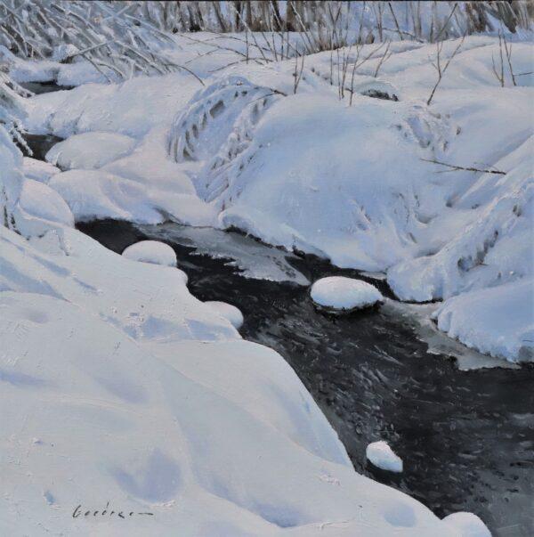 "Winter Slumber," 2021, by Jake Gaedtke. Oil on canvas; 12 inches by 12 inches. (Jake Gaedtke)