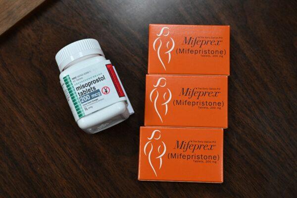 Mifepristone (Mifeprex) and Misoprostol, the two drugs used in a chemical abortion, are seen at the Women's Reproductive Clinic in Santa Teresa, N.M., on June 17, 2022. (Robyn Beck/AFP/Getty Images)