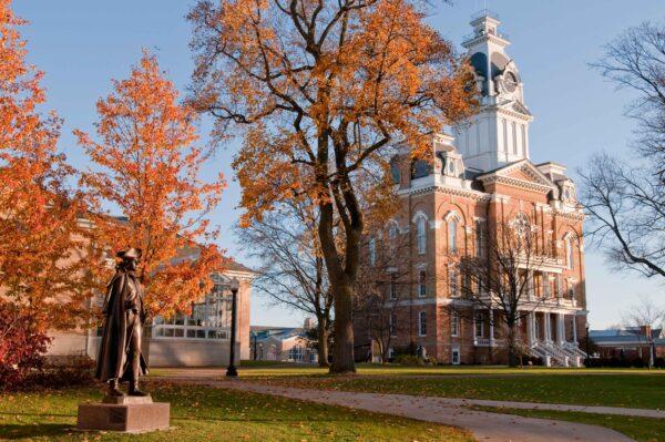 Hillsdale College’s 400-acre campus has many historic buildings. (Courtesy of Hillsdale College)