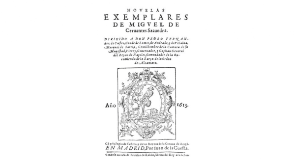 Title page of Miguel de Cervantes's "The Exemplary Novels" (Novelas Ejemplares), published in 1613. (Public Domain)