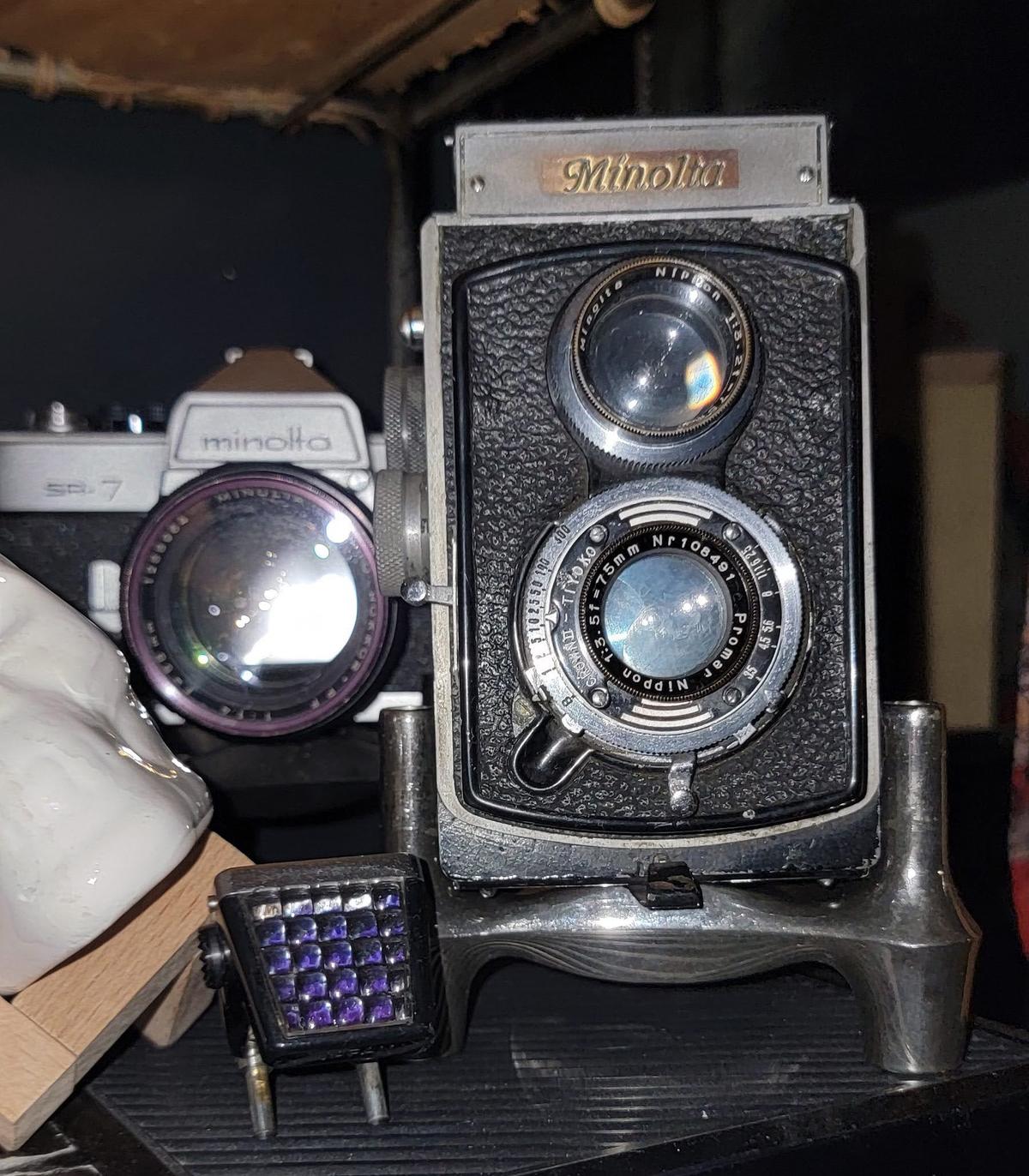 A Minoltaflex 1 camera, probably the oldest in the collection. (Courtesy of Fridrik)