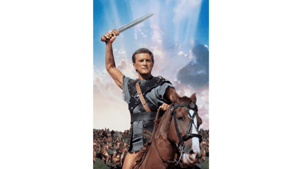 Spartacus (Kirk Douglas) leads a slave rebellion against the Roman Empire, in "Spartacus." (MovieStillsDB)
