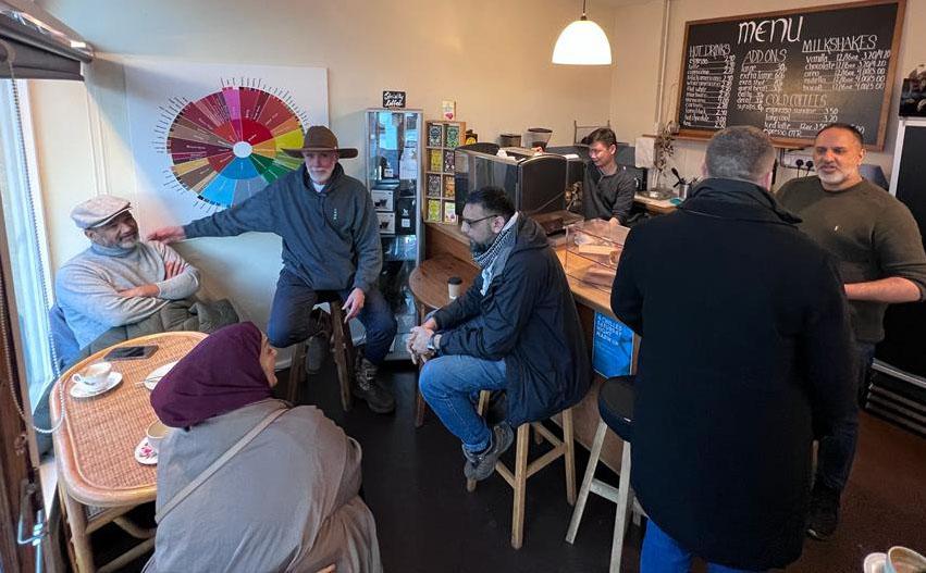 Eddie's community cafe Espresso Gallery by One Little Room, in January 2023 in Nottingham, England. (Courtesy of Eddie Chan)