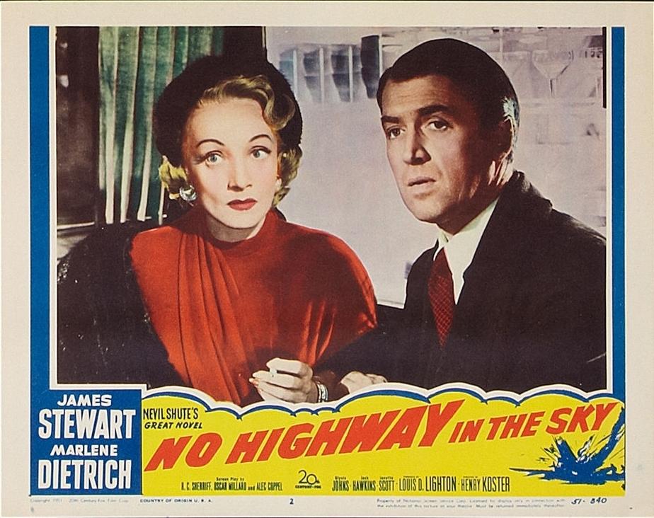 Lobby card for the film "No Highway in the Sky" from 1951. (MovieStillsDB)