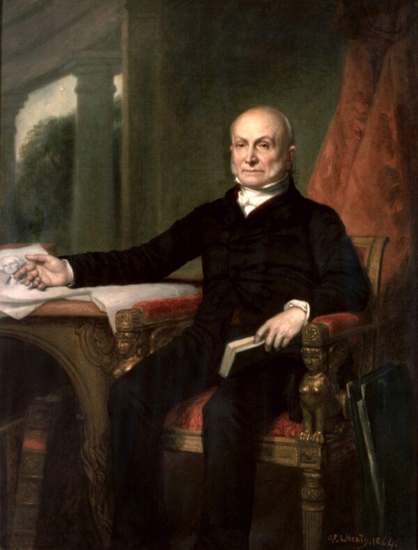 John Quincy Adams, sixth president of the United States from 1825–1829. Official presidential portrait by George Peter Alexander Healy, 1858. Oil on canvas. White House Collection, Washington, D.C. (public domain)