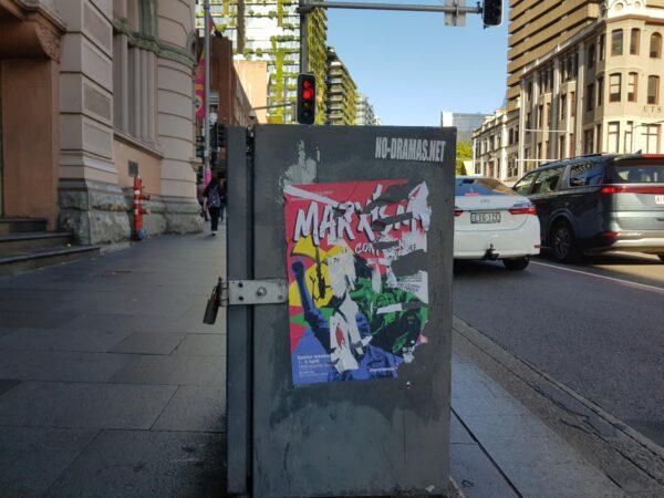Image of a Marxism poster taken in Broadway, Sydney, which is 2 minutes' walk from the UTS, on March 6, 2023. (Kevin Lee/The Epoch Times)