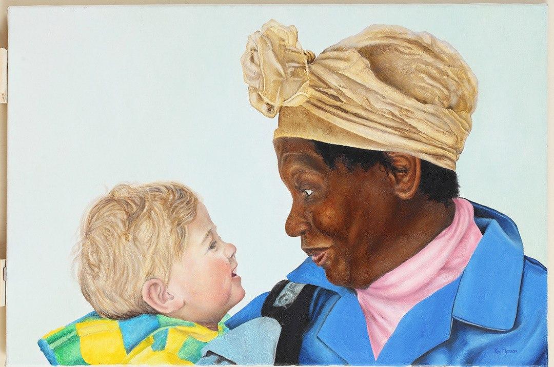 "Unconditional Love" by Kim Myerson won Humanity & Culture Award in the 2014 NIFPC. (NTD International Figure Painting Competition)