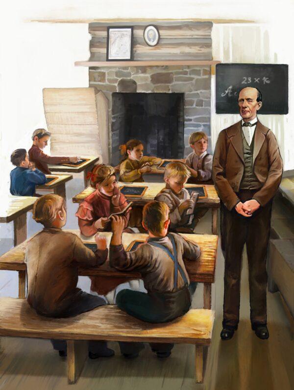 William Holmes McGuffey, professor and administrator, wrote four readers for the primary grades, which taught generations of American children essential reading and writing skills as well as lessons in morality and the importance of hard work, individualism, and freedom. (Biba Kayewich for American Essence)
