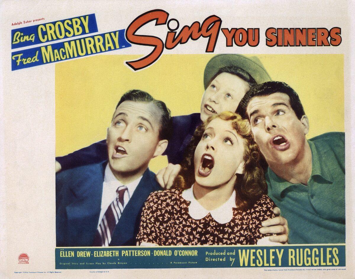 "Sing You Sinners" lobby card from 1938. (MovieStillsDB)