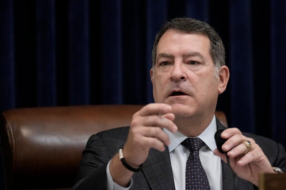 Committee Chairman Rep. Mark Green (R-Tenn.) speaks during a House Homeland Security Committee about the U.S.–Mexico border on Capitol Hill on Feb. 28, 2023. (Drew Angerer/Getty Images)