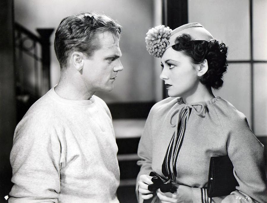 Olivia de Havilland and James Cagney publicity photo for the American film "The Irish in Us" (1935). (Public Domain)