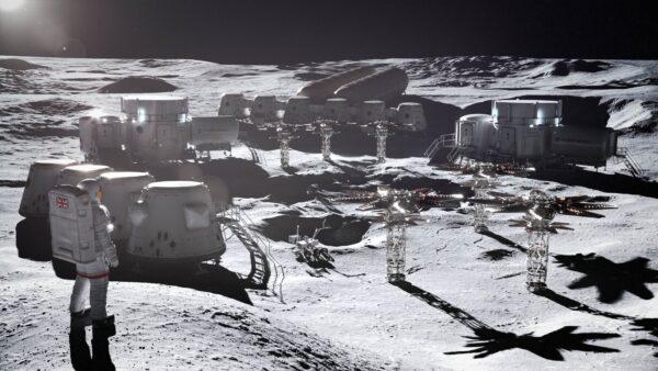 Undated handout photo of a space colony, issued by Rolls-Royce on March 17, 2023. (Rolls-Royce via PA Media)