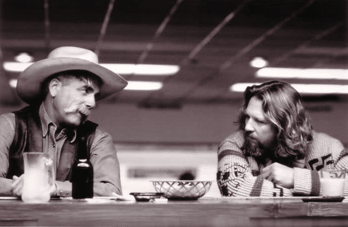 The Stranger (Sam Elliott) and The Dude (Jeff Bridges) trading philosophies of life, in "The Big Lebowski." (Gramercy Pictures)