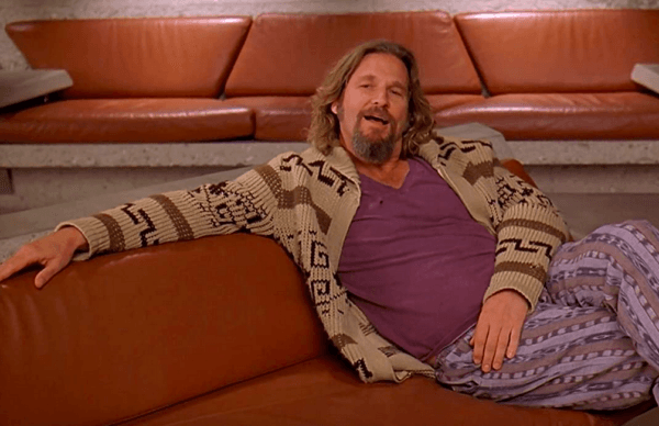 The Dude (Jeff Bridges) abiding in "The Big Lebowski." (Gramercy Pictures)