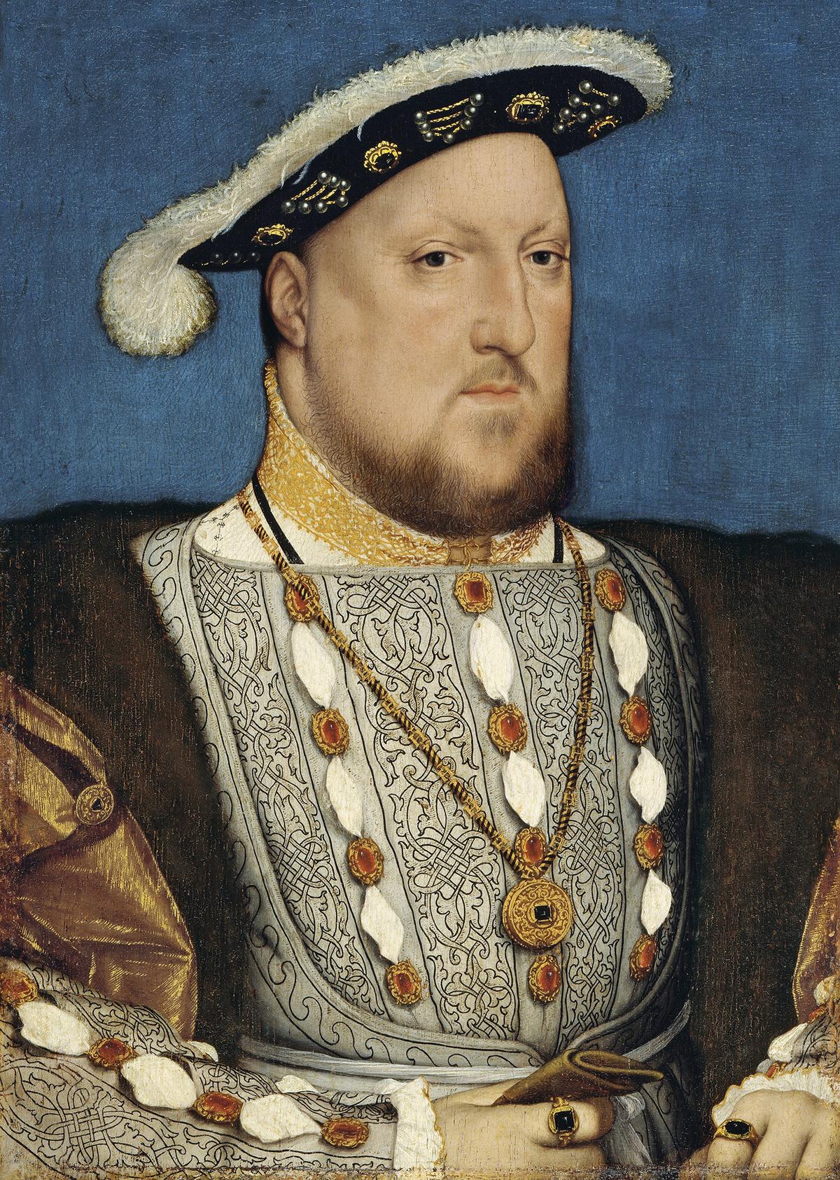 Portrait of Henry VIII of England, circa 1537, by Hans Holbein the Younger. Oil on panel. Thyssen-Bornemisza National Museum, Madrid, Spain. (Public Domain)