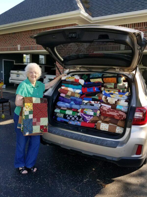 Shirley makes quilts for the whole family. (Courtesy of Judy Walters)