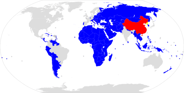 Countries which signed cooperation documents related to the Belt and Road Initiative. (<a href="https://commons.wikimedia.org/wiki/User:Owennson">Owennson</a>/<a href="https://en.wikipedia.org/wiki/Belt_and_Road_Initiative#/media/File:Belt_and_Road_Initiative_participant_map.svg">CC BY-SA 4.0</a>)
