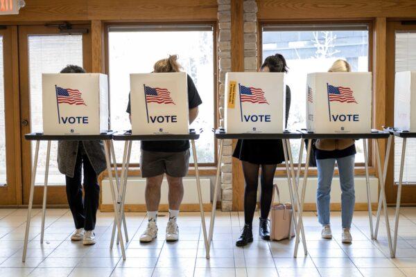 Americans vote at the Olbrich Botanical Gardens polling place in Madison, Wis., on Nov. 8, 2022. (Jim Vondruska/Getty Images)