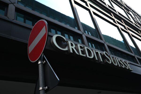 A branch of Swiss bank Credit Suisse in downtown Milan, Italy, on March 20, 2023. (Gabriel Bouys/AFP via Getty Images)
