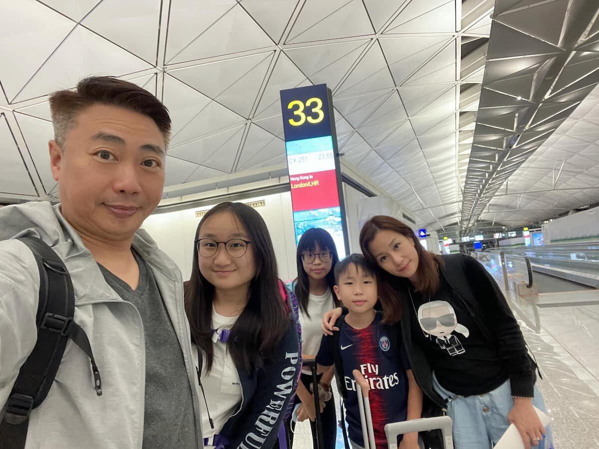 In the summer of 2021, the Lam's, a family of five, migrated to the United Kingdom. (Courtesy of Gordon Lam)