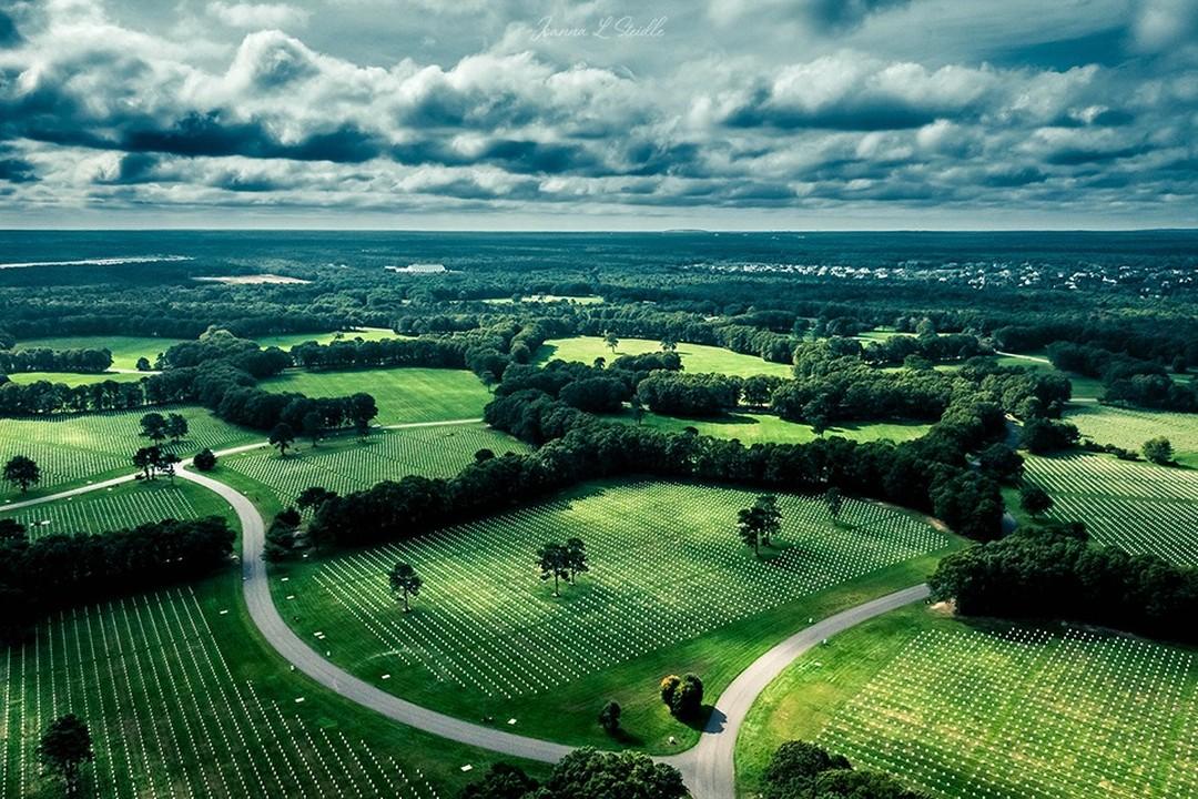 Over Calverton National Cemetery in New York. (Courtesy of <a href="https://www.instagram.com/hamptonsdroneart/">Joanna L Steidle</a>)