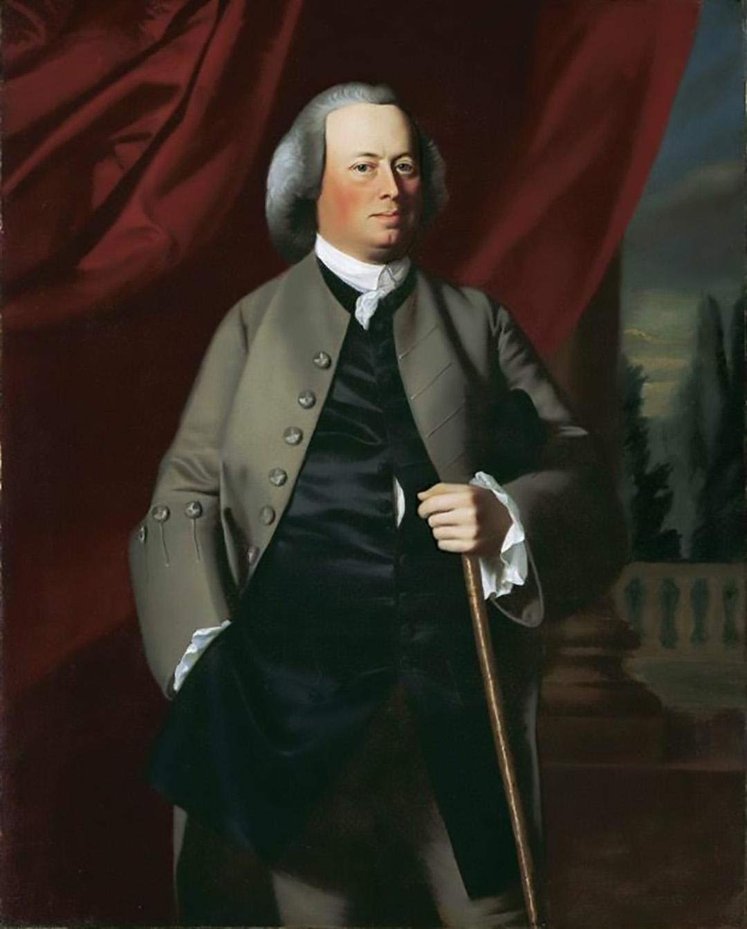 Warren’s husband, James, offered his unstinting support to his wife’s vocation. Portrait, 1763, by John Singleton Copley. Museum of Fine Arts Boston. (Public Domain)