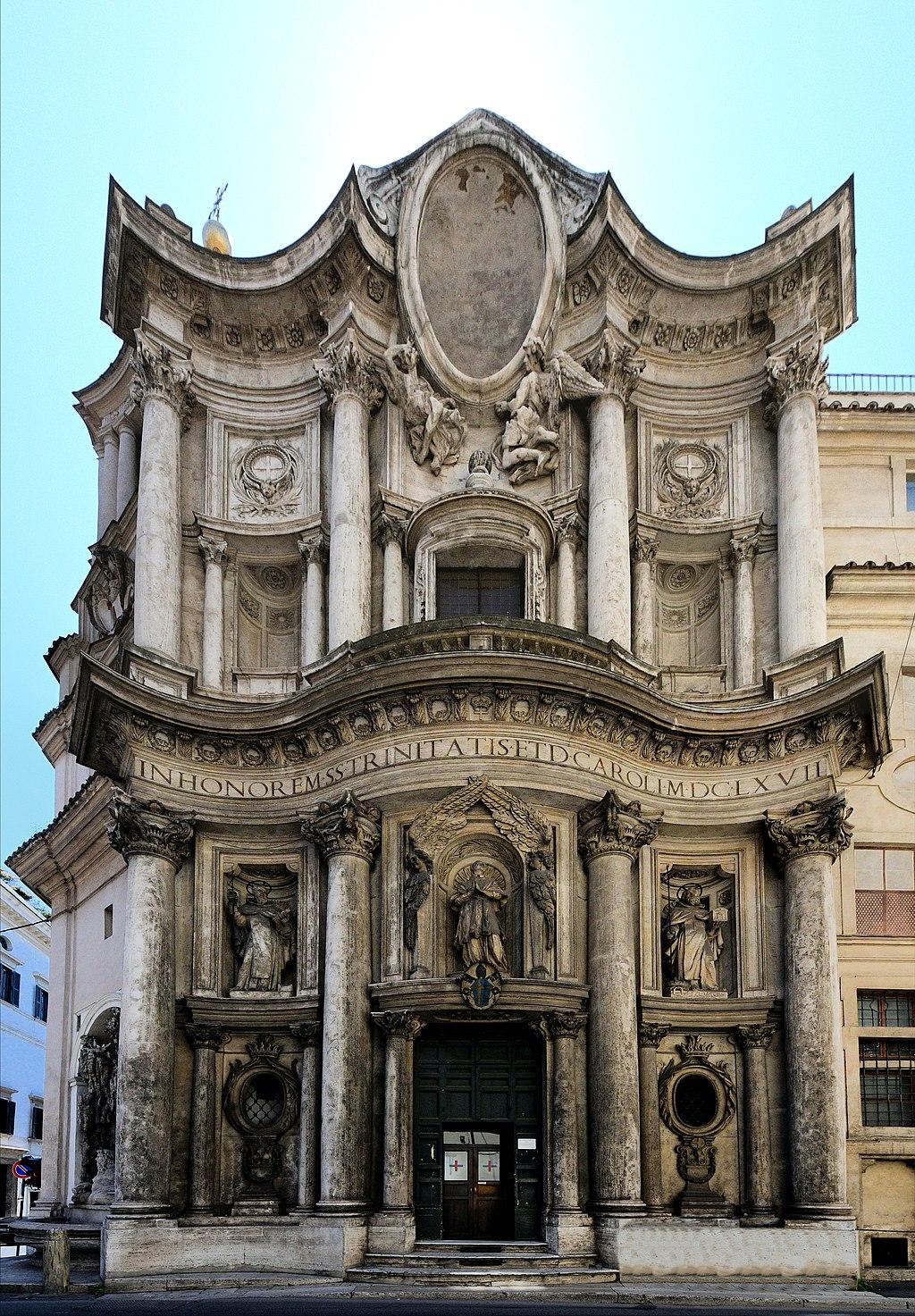San Carlo alle Quattro Fontane church in Rome, Italy. (<a href="https://en.wikipedia.org/wiki/San_Carlo_alle_Quattro_Fontane#/media/File:San_Carlo_alle_Quattro_Fontane_-_Front.jpg">Architas</a>/CC BY-SA 4.0)