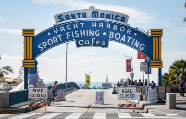 Santa Monica Pier in Santa Monica, Calif., on Jan. 19, 2023. (John Fredricks/The Epoch Times)