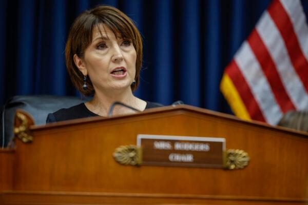 Rep. Cathy McMorris Rodgers (R-Wash.), chair of the House Energy and Commerce Committee speaks during the hearing with TikTok CEO Shou Chew before the House Energy and Commerce Committee on Capitol Hill on March 23, 2023. (Chip Somodevilla/Getty Images)