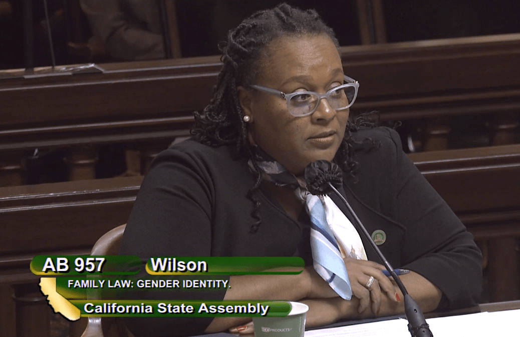  Assemblywoman Lori Wilson speaks to the California Assembly Judiciary Committee in Sacramento on March 21, 2023. (Screenshot via California State Assembly)