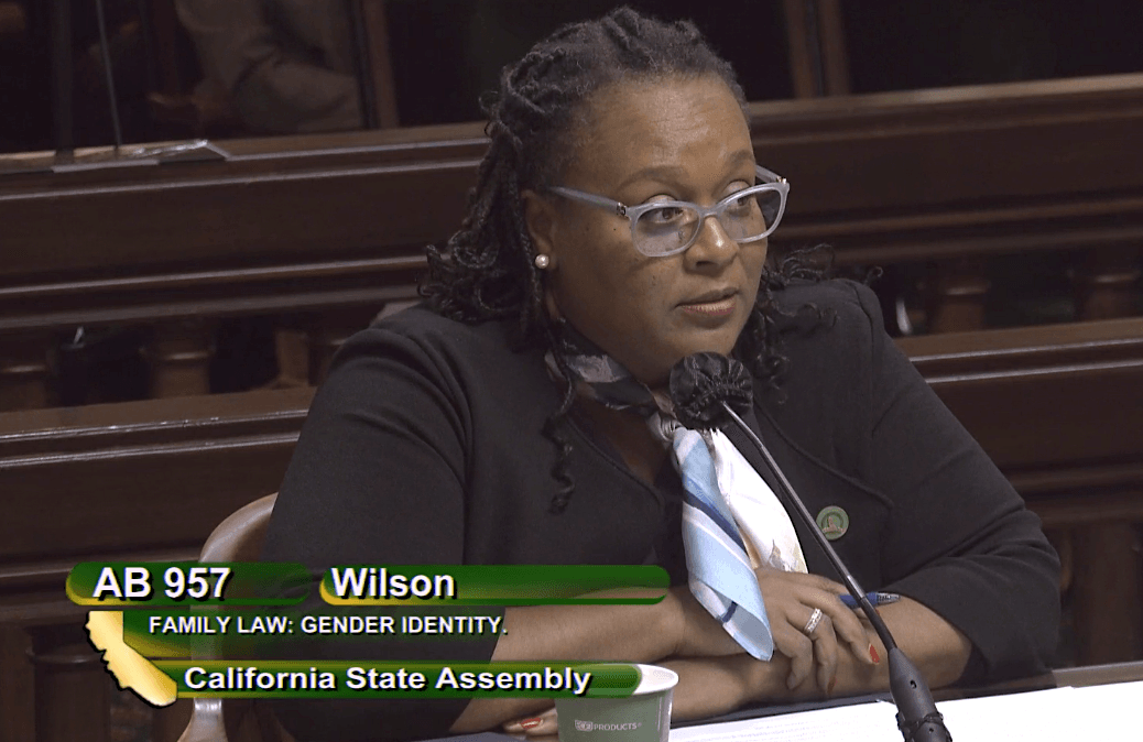 Assemblywoman Lori Wilson speaks to the California Assembly Judiciary Committee in Sacramento on March 21, 2023. (Screenshot via California State Assembly)