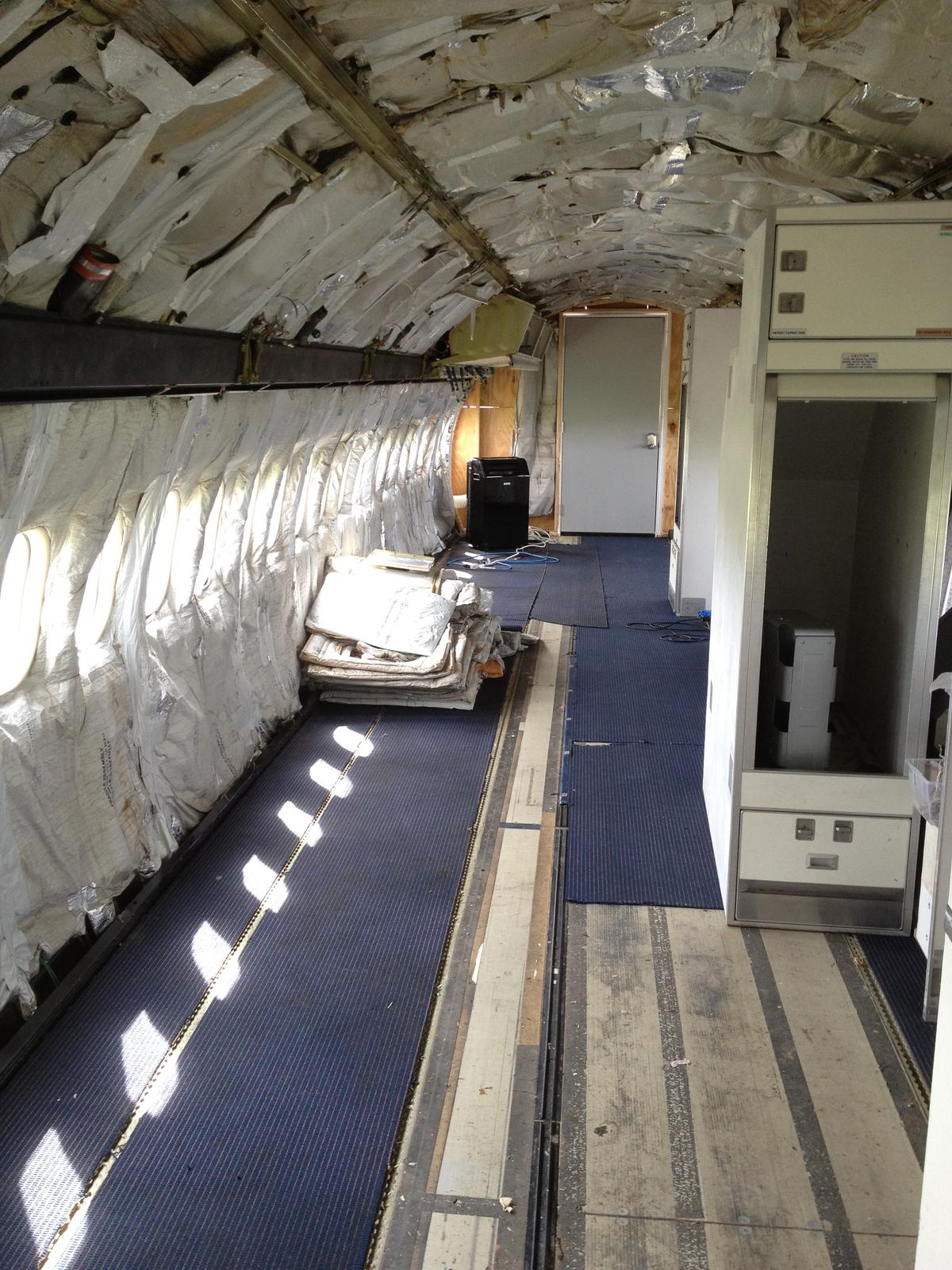 The interior of the planes before the transformation began. (Courtesy of <a href="https://givemeathumbsup.review/plane">Captain Joe Axline</a>)