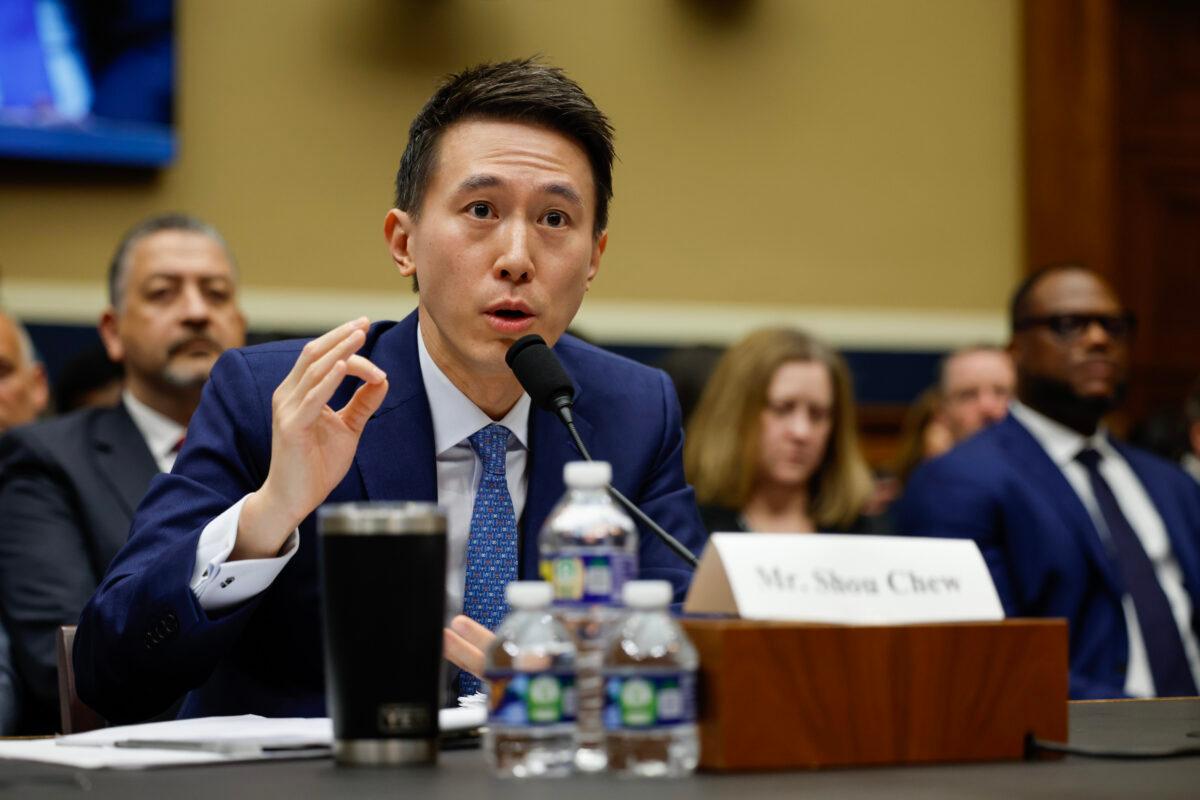 TikTok CEO Shou Zi Chew testifies before the House Energy and Commerce Committee in Washington, DC, on March 23, 2023. (Chip Somodevilla/Getty Images)