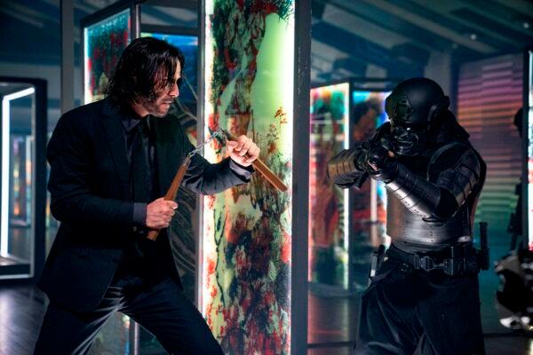 John Wick (Keanu Reeves) faces an opponent, in "John Wick: Chapter 4." (Murray Close/Lionsgate)
