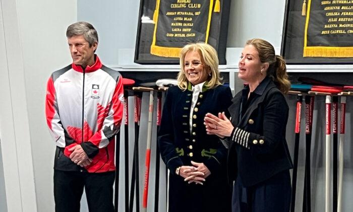 US, Canada First Ladies Discuss Youth Wellness at Historic Curling Club