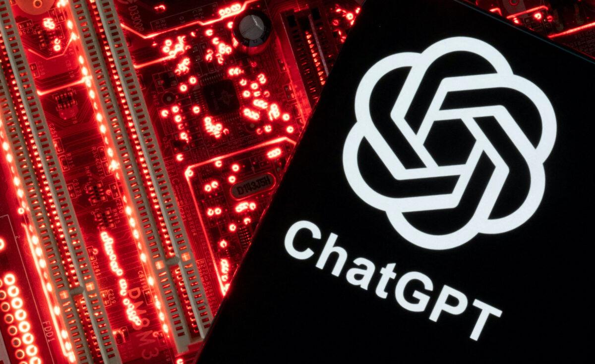A smartphone with a displayed ChatGPT logo is placed on a computer motherboard in this illustration taken on Feb. 23, 2023. (Dado Ruvic/Reuters)