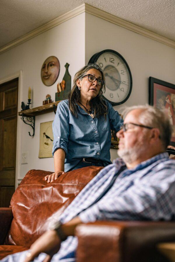 Gil and Gabriella Reid at their home in Belton, S.C., on March 25, 2023. (Jack Robert for The Epoch Times)
