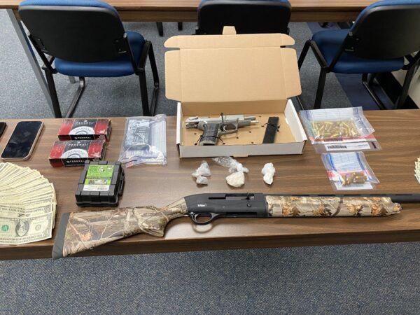 Drugs, firearms, and ammunition recovered during recent search warrants. (Courtesy of Middletown Police Department)